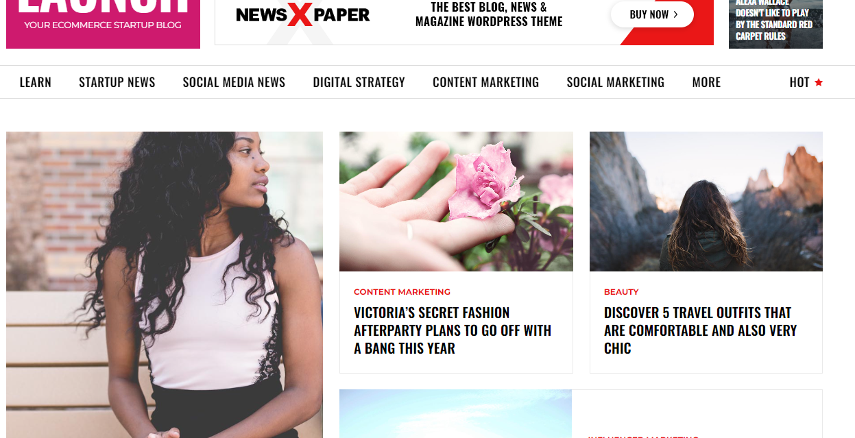 Blog website with Jnews theme